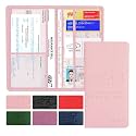 Valardoh Premium Car Registration and Insurance Card Holder, Car Document Holder for Cards, Driver License &amp; other Essential Documents (Pink)