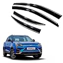 Premium Chromeline &amp; Silverline Unbreakable Car Rear Window Wind Deflectors &amp; Side Door Visor Rain Guard Compatible with (Mahindra XUV 400 (2023 Onwards))