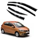Premium Chromeline &amp; Silverline Unbreakable Car Rear Window Wind Deflectors &amp; Side Door Visor Rain Guard Compatible with (Tata Tiago (2016-2020))