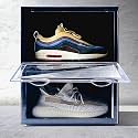 Premium COAL Sneaker Storage Containers - Durable Shoe Storage Box - Space-Saving Stackable Organizer, Heavy-Duty Storage Box, Magnetic Closure Shoe Organizer, Easy Assembly Clear Plastic Containers