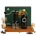 Premium Coffee Gift Box | Manual Hand Coffee Grinder + Portable Coffee Maker | Travel Coffee Brewing Kit | Gift for Coffee Lovers