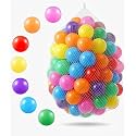 Premium Colorful Non-Toxic Plastic Ball Set for Kids, Pool Pit/Ocean Ball/Bath Toy, Multicolor Balls (15)