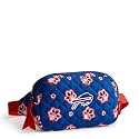 Vera Bradley Premium Cotton Large Travel Duffel Bag, Royal Blue/Red Bandana