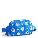 Vera Bradley Premium Cotton Large Travel Duffel Bag, Royal Blue/Red Bandana