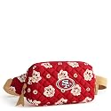 Vera Bradley Premium Cotton Large Travel Duffel Bag, Royal Blue/Red Bandana