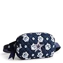 Vera Bradley Premium Cotton Large Travel Duffel Bag, Royal Blue/Red Bandana