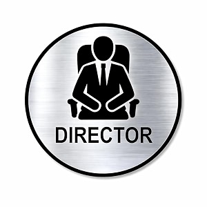 premium director sign for office door  58 inch brushed silver steel finish acrylic signage  professional name plate with self-adhesive tape for corporate hospital college amp hotels