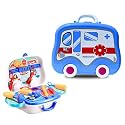 Premium Doctor Set Suitcase for Kids | Ambulance Style Doctor Set with Wheel System for Kids | Medical Play Set with Doctor Kits for Pretend Play.