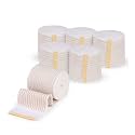 Premium Elastic Bandage Wrap (2" 6 Pack) - Hook &amp; Loop Fasteners at Both Ends - Latex Free Hypoallergenic Compression Roll - Reusable Bandages for Waist, Legs, Elbow &amp; Knee Wrap