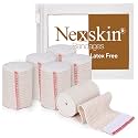 Premium Elastic Bandage Wrap (3” Wide, 6 Pack) - Nexskin Latex Free Athletic/Medical Compression Bandages Hook & Loop Fasteners at Both Ends - Lifetime Washable & Reusable Bandages