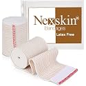 Premium Elastic Bandage Wrap (3” Wide, 2 Pack) - Nexskin Latex Free Athletic/Medical Compression Bandages Hook &amp; Loop Fasteners at Both Ends - Lifetime Washable &amp; Reusable Bandages