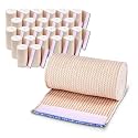 Premium Elastic Bandage Wrap (4” Wide, 25 Pack) - Nexskin Latex Free Athletic/Medical Compression Bandages Hook & Loop Fasteners at Both Ends - Lifetime Washable & Reusable Bandages