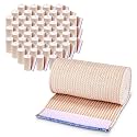 Premium Elastic Bandage Wrap (4” Wide, 50 Pack) - Nexskin Latex Free Athletic/Medical Compression Bandages Hook & Loop Fasteners at Both Ends - Lifetime Washable & Reusable Bandages