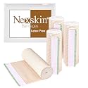 Premium Elastic Bandage Wrap (6” Wide, 4 Pack) - Nexskin Latex Free Athletic/Medical Compression Bandages Hook & Loop Fasteners at Both Ends - Lifetime Washable & Reusable Bandages
