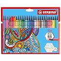 STABILO Premium Felt Tip Pen Pen 68 wallet of 30 assorted colours including 6 neon
