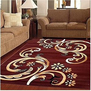 premium floral soft multi-color area rug 7x10 feet - extra large anti-slip - luxury living room bedroom