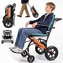 Premium Folding Transport Wheelchair for Kids, Teens & Petite Adults