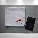 Premium Fragrance Towel for Men &amp; Women | Soft &amp; Absorbent Bath Towel | Grey Embroidered Designer Towel for Daily Use