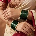 Premium Glass Bangles Set with Ghungroo For