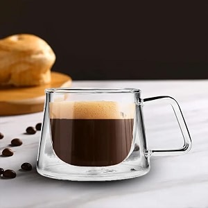 premium glass coffee mug tea cups set of 6-150 ml transparent glass cups set for coffee green tea herbal tea lemon tea milk cup hotcold drinks cups 6 floatglass