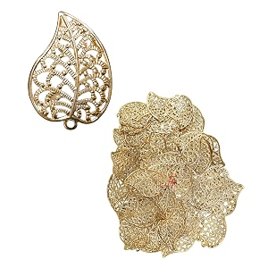 Premium Golden Metal Charms Filigree Connectors for