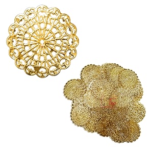 Premium Golden Metal Charms Filigree Connectors for