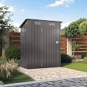 Premium Heavy-Duty Metal Carport with Galvanized Steel Roof and Reinforced Frame for Outdoor Vehicle and Equipment Shelter (5x3FT+Pitched roof+Gray)