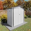 Premium Heavy-Duty Metal Carport with Galvanized Steel Roof and Reinforced Frame for Outdoor Vehicle and Equipment Shelter (6x3.6FT+White+Gray)