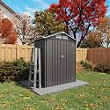 Premium Heavy-Duty Metal Carport with Galvanized Steel Roof and Reinforced Frame for Outdoor Vehicle and Equipment Shelter (5x3FT+Peaked roof+Gray)