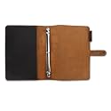 Premium Leather 3-Ring Binder Portfolio 8.5x11 Inch, A4 Brown