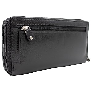 premium leather women39s checkbook cover with rfid blocking black black checkbook cover wallet