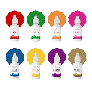 vedanum diy premium liquid colors for soap making non-toxic skin friendly pigments for melt and pour bath bombs lotions pack of 8