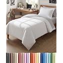 Duvet Cover Twin/Twin XL - 2 Piece Set, College Dorm Room - White