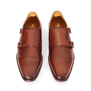 Premium Mens Leather Double Monk Strap Shoes