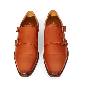 Premium Mens Leather Double Monk Strap Shoes