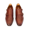 Premium Mens Leather Double Monk Strap Shoes