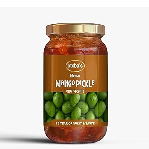 otoba39s mewar mango pickle 400g  handmade stuffed aam ka achar  masaledaar in mustard oil  premium mewar mango