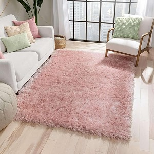 Premium Microfiber Soft Pink Shag Rug 7x7