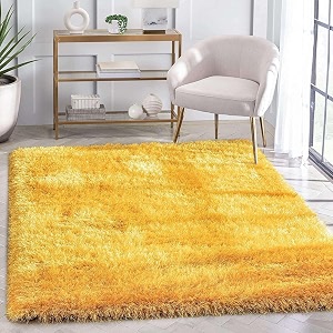 Premium Microfiber Soft Yellow Shag Rug 9x9