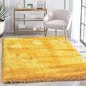 Premium Microfiber Soft Yellow Shag Rug 8x8