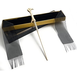 24x7 emall premium polyresin amp metal magic wand wizard sorcerers wand with ribbon box metal core inside life size 11 style 6 black