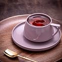 GIBOX Premium Purple Saucer Set for Tea, Coffee (Set of 1) | Ceramic Tea Cup with Plate for Home & Kitchen | Luxury Coffee Mug for Gifting, Serving | Microwave, Dishwasher Safe Drinkware, Tableware