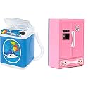 Premium Quality Washing Machine Toy for Kids(Non Battery Operational) JUST A Toy (Light Blue) &amp; RATNA'S Premium Quality Toy Refrigerator for Kids(Pink)