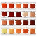Premium Rainbow Color Embroidery Floss bobbins - Cross Stitch Threads - Friendship Bracelets Floss - Crafts Floss - 20 Bobbins Per Pack Embroidery Floss, Orange Gradient