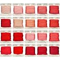 Premium Rainbow Color Embroidery Floss bobbins - Cross Stitch Threads - Friendship Bracelets Floss - Crafts Floss -20 Bobbins Six Strand Embroidery Floss Thread, Medium Melon Gradient
