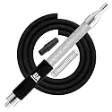 Premium Rainbow Silicone Hookah Hose - 62" Long Hose with Cooling Aluminum Handle & Spring Flex Prevention (White)