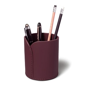 Premium Recycled Leather Pen Holder for Desk