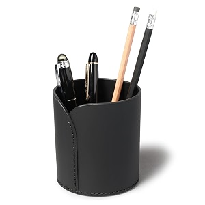 Premium Recycled Leather Pen Holder for Desk