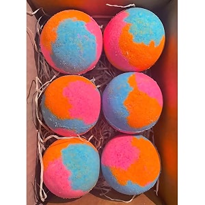 premium rose bath bombs  long-lasting moisturizing amp hydrating bath bombs for relaxing hot water bath aromatic amp skin-soothing 75g each pack of 6