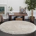 Premium Round Shaggy Carpet Plain Fur Rugs